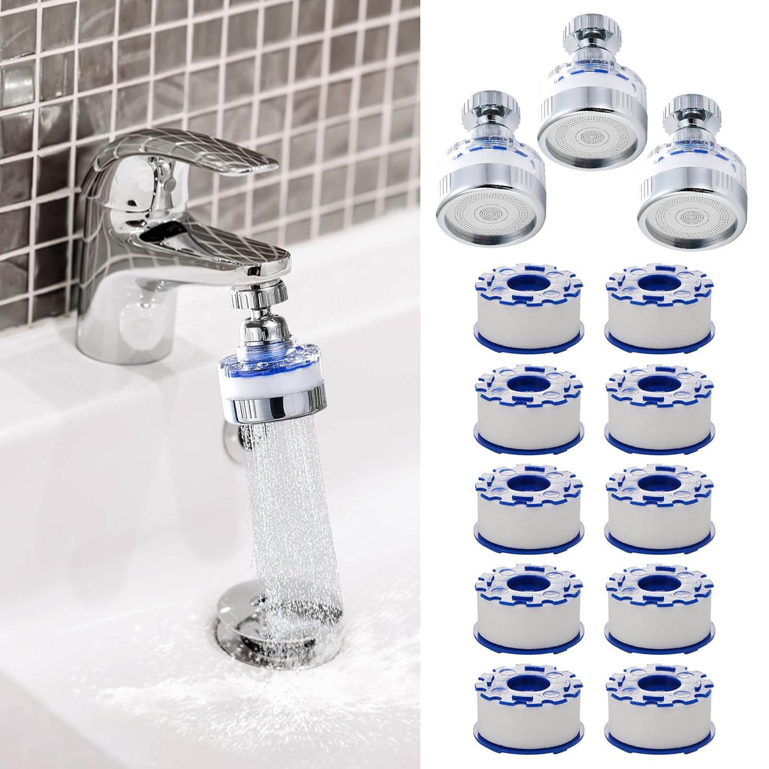 3-Pack Sink Faucet Water Purifier